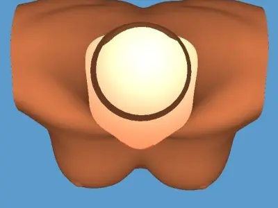 MakeIT Female Bust 3 Piece Top Body Base 3D Model  3D model