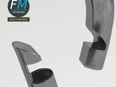 Carabiner cable clip 3D model