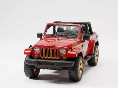 Crimson Nomad Jeep 3D Model Low-poly 3D model