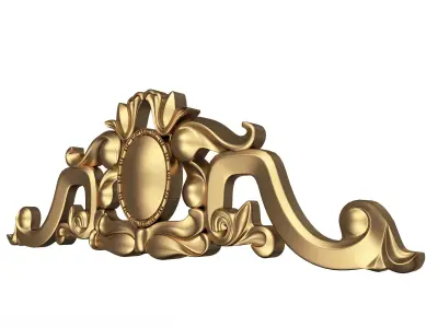 Carved Plaster Molding Decoration 07 Low-poly 3D model