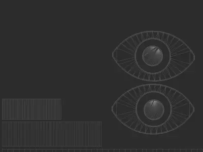 View circle Low-poly 3D model