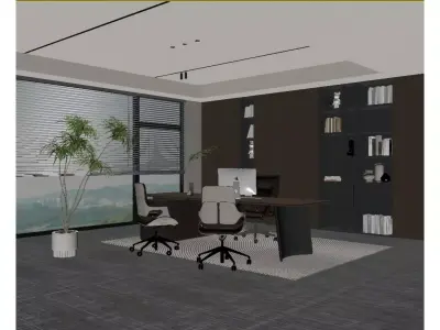 modern office 3D model