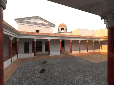 Maison de la Rotonde  Carthage Hill of the Odeon Low-poly 3D model