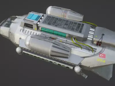 Space Ship 3d Model 3D model