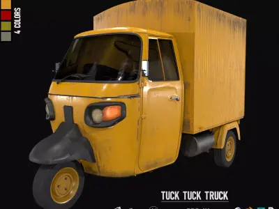 Tuck Tuck Truck Low-poly 3D model