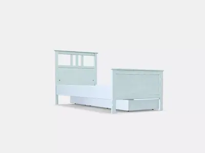 HEMNES Bed frame with 2 storage boxes 1 Low-poly 3D model