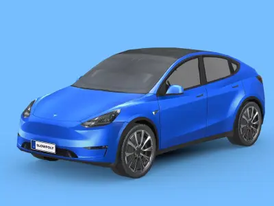 Tesla Model Y 2021 Low-poly 3D model