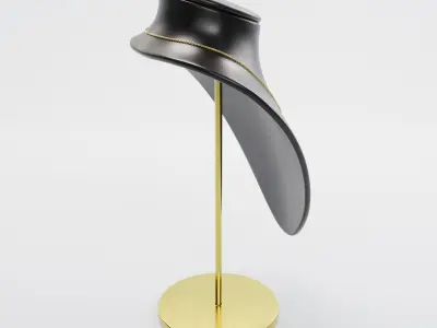 Jewelry Necklace Display Bust 3D model