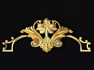 Central decor ornament for furniture 3D model 807