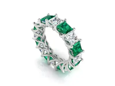 Ring M126 The luxury female ring with gems wedding Size 14 USA 3D print model