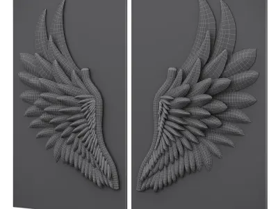 3d Art 02 Wings Low-poly 3D model