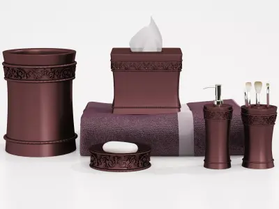 Bathroom decorative set 5 3D model