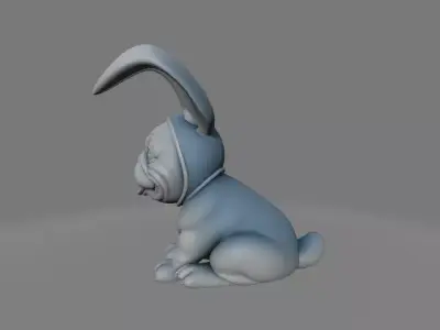 French Bulldog Puppy with Bunny Ears 3D print model