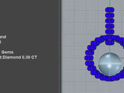 Luxury Modern Pearl Diamond Drop Pendant Necklace 3D print model