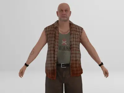 Trucker Pack Low-poly 3D model