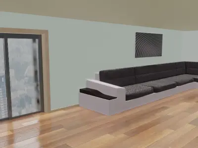 Modern Living Room 3D model