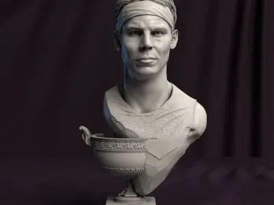 Federer and Nadal for 3D printing 3D Model Pack