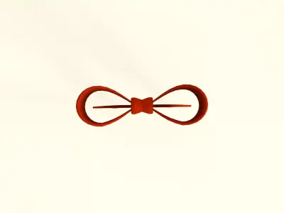 Prop135 Red Bow Low-poly 3D model