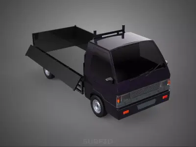 FLAT DECK BED DROP SIDE LOAD BODY GATE DOOR PICKUP TRUCK CAR BOX 3D model