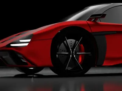 Generic Wheel With Brake Disk  3D model