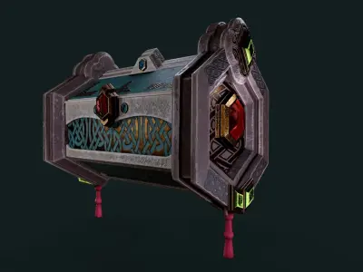 Stylized chest Low-poly 3D model purchase