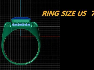 red ruby precious engagement ring 3d printable model 3D print model