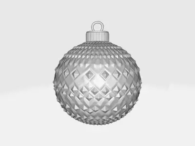 Purple Christmas Ornament Unique Holiday Bauble 3D print model