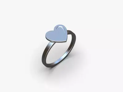 Heart ring Free 3D print model buy