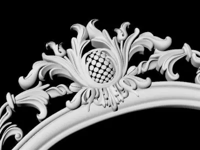 carved mirror 3D model 4