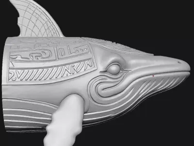 whale 3D print model