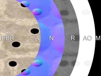 antique dice PBR Game-Ready Low-poly 3D model