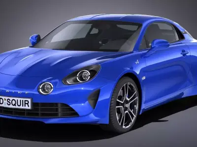 LowPoly Alpine A110 2018 Low-poly 3D model