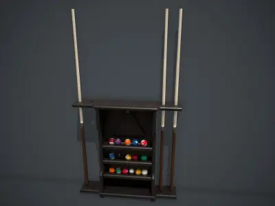 Billiard table 9ft PBR Low-poly 3D model
