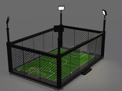 3d Futbol Sahasi Free low-poly 3D model