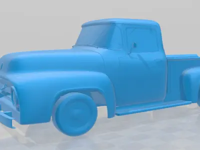 1956 F100 Pickup Truck  - Solid Body 3D Model 3D print model