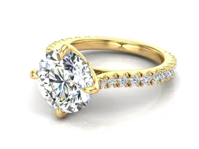 French Pave Ring 3D print model