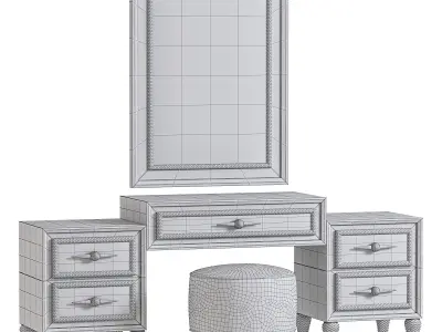 Queen Makeup Table by elve luxury 3D model