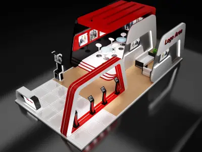 Booth Exhibition Stand a119a 3D model