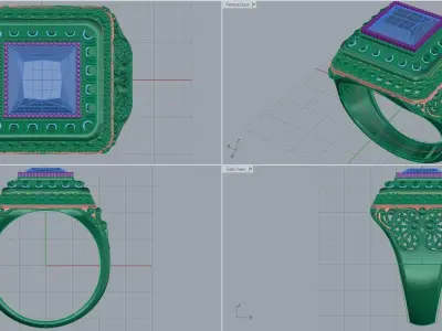 Man ring 3D printable for gold and silver 3D print model