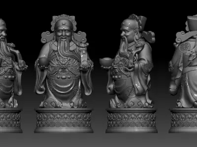 god of Wealth  3D print model