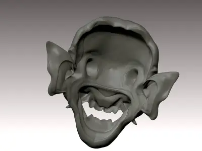 bali traditional barong mask decoration 3D print model