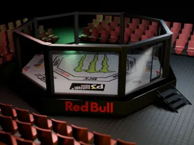 MMA Octagon Low-poly 3D model