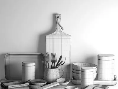 Kitchen decoration set 1 3D model