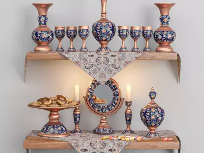 Enamel decoration set 3D model
