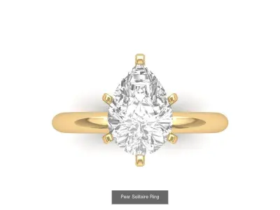 Pear Ring Collaction 3D Model Collection