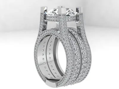 Round Diamond Ring 3637 3D print model