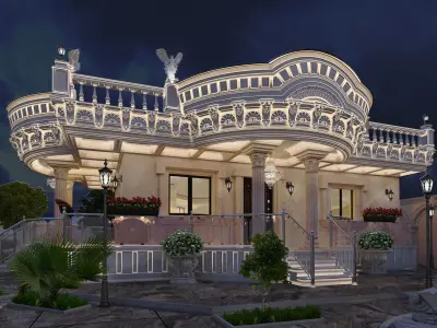classic villa  3D model purchase