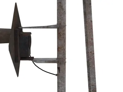 Train Traffic Light Weathered 20 3D model