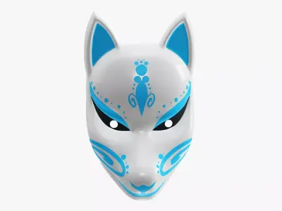 Fox japanese mask 02 3D model