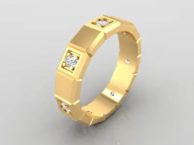 Ring M23 The luxury female ring with gems wedding 3D print model